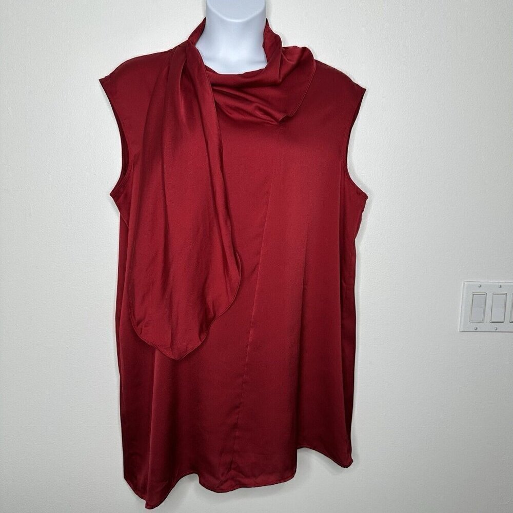 Alfani Red Tunic Top Size 2XL Satin‎